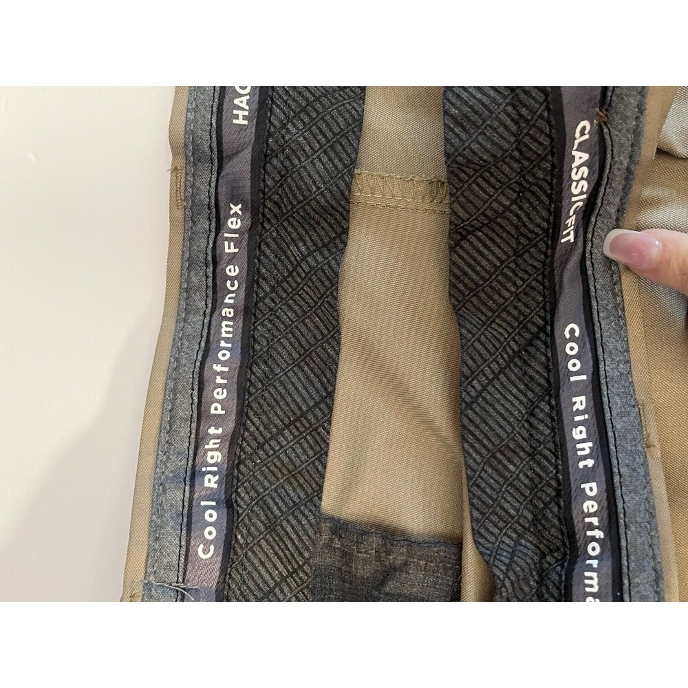 Men's Haggar Flex Pants Khaki Big & Tall Size 44x32 - Picture 5 of 11